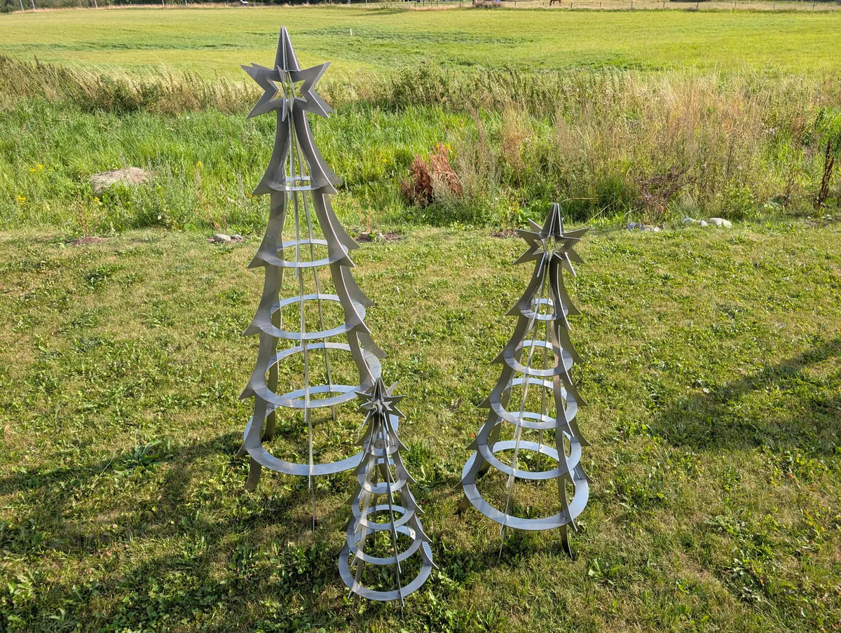 Cortenstål Juletræer i sæt - 165, 120 og 80 cm